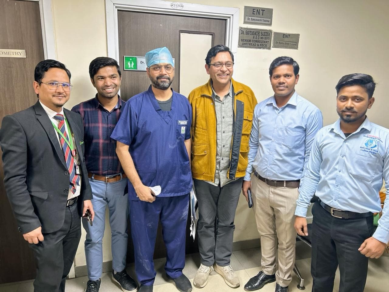 Dr. Savyasachi Saxena with the NEO ENT Clinic team